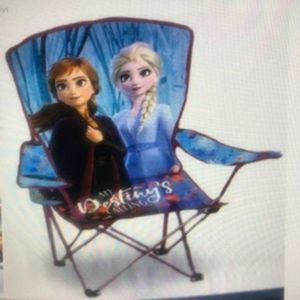 Frozen II Kids Camping Chair w/ Carrying Bag - Elsa & Anna Up to 100 Pounds